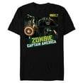 thumbnail image 1 of Marvel WHAT IF…? Zombie Captain America Panel Standard - Short Sleeve Blended T-Shirt for Adults – Customized-Black, 1 of 5