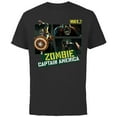 thumbnail image 1 of Marvel WHAT IF…? Zombie Captain America Panel Standard - Short Sleeve Cotton T-Shirt for Adults - Customized-Black, 1 of 5