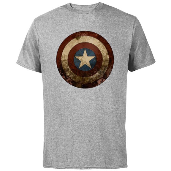 Marvel WHAT IF…? Zombie Captain America Shield Standard - Short Sleeve Cotton T-Shirt for Adults - Customized-Athletic Heather