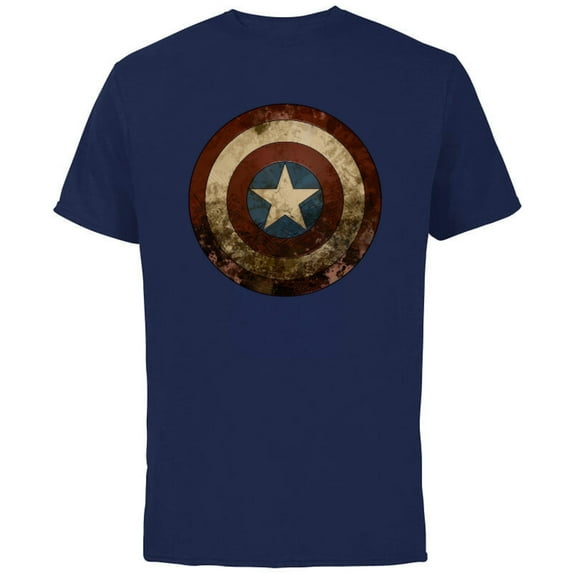 Marvel WHAT IF…? Zombie Captain America Shield Standard - Short Sleeve Cotton T-Shirt for Adults - Customized-Navy