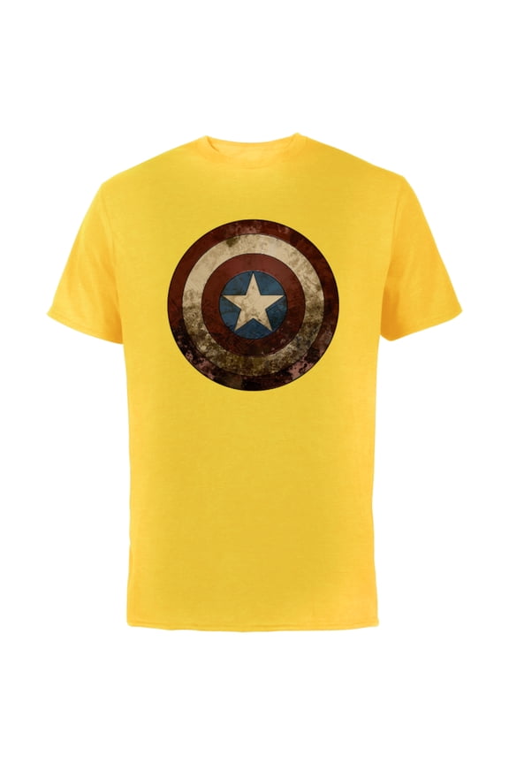 WHAT IF…? Zombie Captain America Shield Standard - Short Sleeve Cotton T-Shirt for Adults - Customized-Yellow