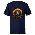 thumbnail image 1 of Marvel WHAT IF…? Zombie Captain America Shield Standard - Short Sleeve T-Shirt for Kids – Customized-Navy, 1 of 5