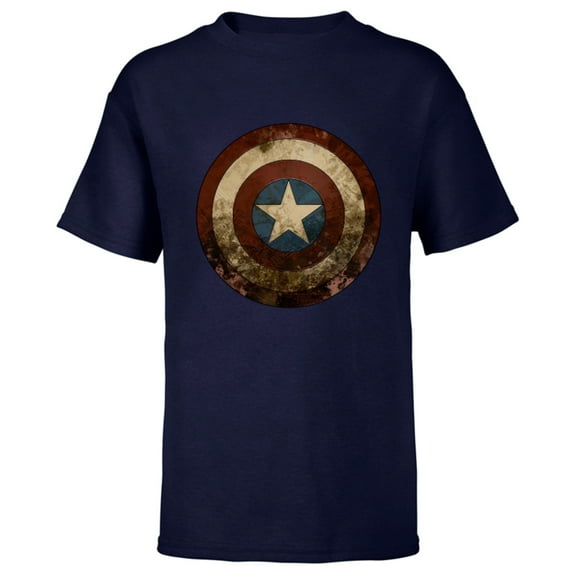 Marvel WHAT IF…? Zombie Captain America Shield Standard - Short Sleeve T-Shirt for Kids – Customized-Navy