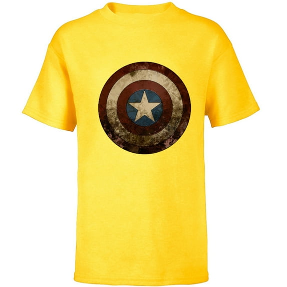 Marvel WHAT IF…? Zombie Captain America Shield Standard - Short Sleeve T-Shirt for Kids – Customized-Yellow