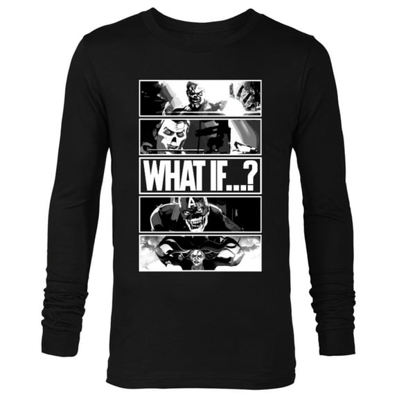 Marvel WHAT IF…? Zombie Grid Standard - Long Sleeve T-Shirt for Men – Customized-Black