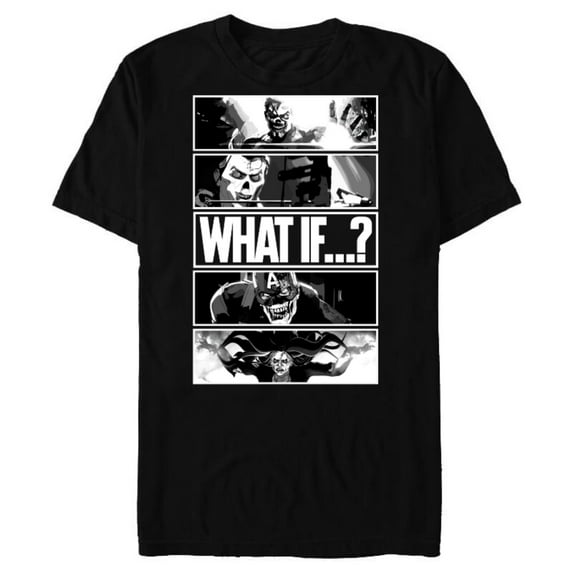 Marvel WHAT IF…? Zombie Grid Standard - Short Sleeve Blended T-Shirt for Adults – Customized-Black