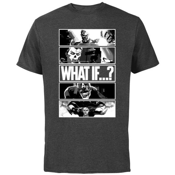 Marvel WHAT IF…? Zombie Grid Standard - Short Sleeve Cotton T-Shirt for Adults - Customized-Charcoal
