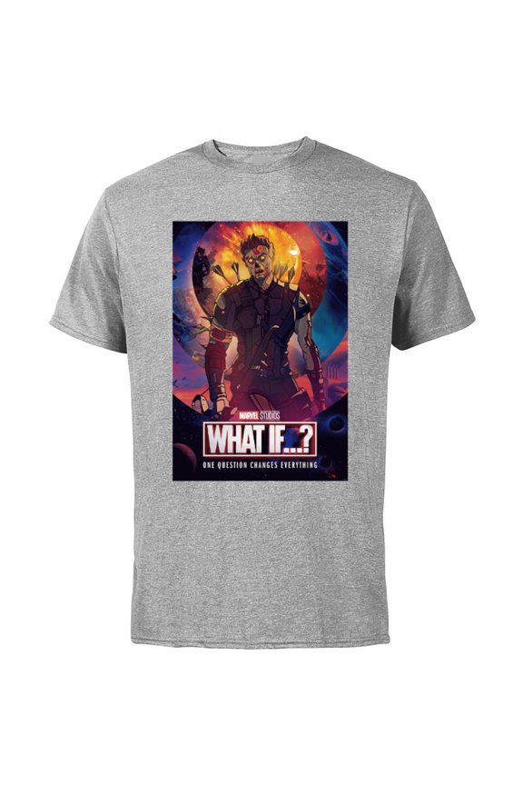 WHAT IF…? Zombie Hawkeye Comic Cover Standard - Short Sleeve Cotton T-Shirt for Adults - Customized-Athletic Heather
