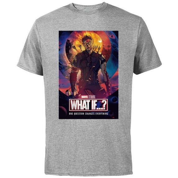 Marvel WHAT IF…? Zombie Hawkeye Comic Cover Standard - Short Sleeve Cotton T-Shirt for Adults - Customized-Athletic Heather