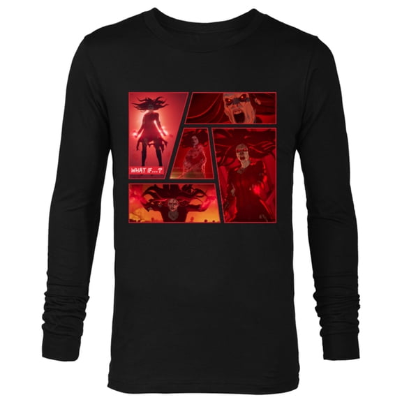 Marvel WHAT IF…? Zombie Wanda Maximoff Panel Standard - Long Sleeve T-Shirt for Men – Customized-Black