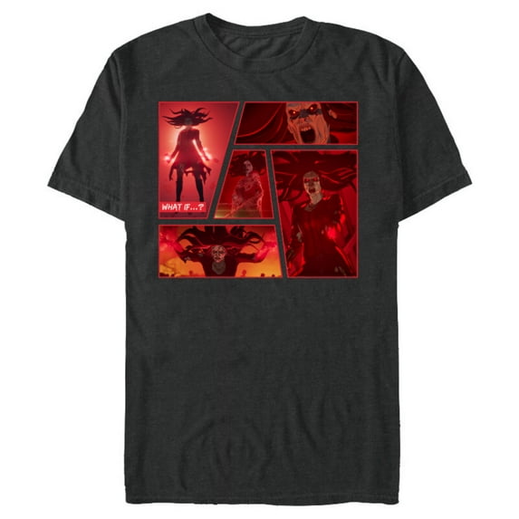 Marvel WHAT IF…? Zombie Wanda Maximoff Panel Standard - Short Sleeve Blended T-Shirt for Adults – Customized-Dark Heather