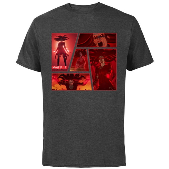 Marvel WHAT IF…? Zombie Wanda Maximoff Panel Standard - Short Sleeve Cotton T-Shirt for Adults - Customized-Charcoal