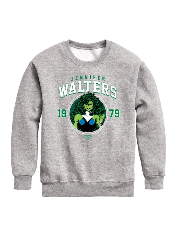 - Walters She Hulk Boys' Graphic Long Sleeve Fleece Sweatshirt