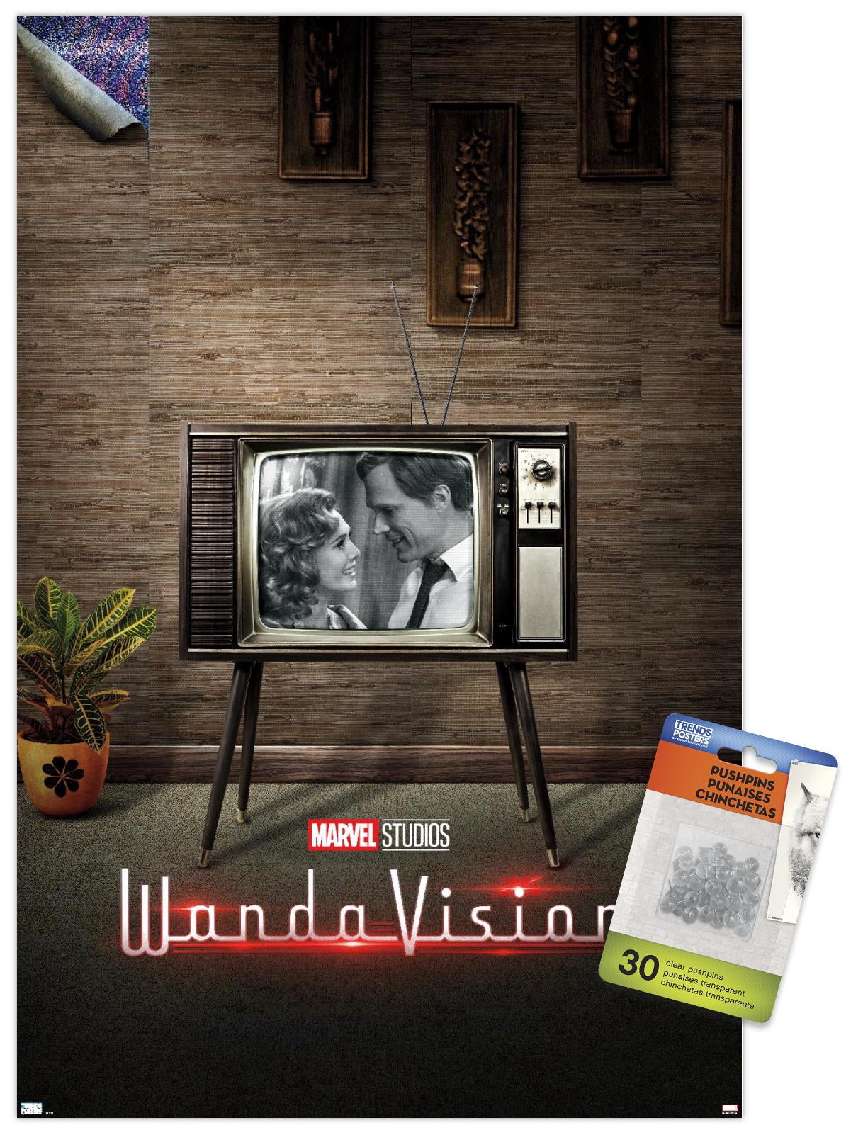 Marvel WandaVision - 50's One Sheet Wall Poster with Pushpins, 14.725" x 22.375"