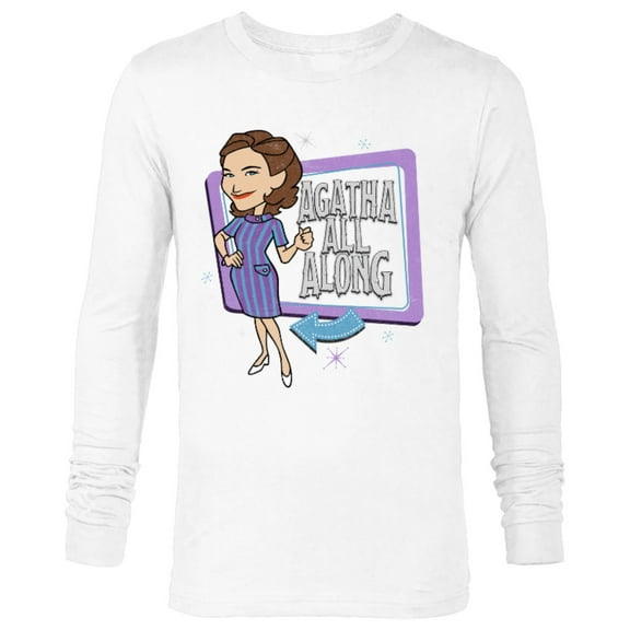 Marvel WandaVision Agatha All Along Retro - Long Sleeve T-Shirt for Men - Customized-White