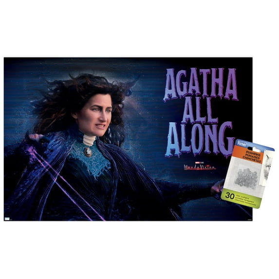 Marvel WandaVision - Agatha Spell Wall Poster with Pushpins, 14.725" x 22.375"