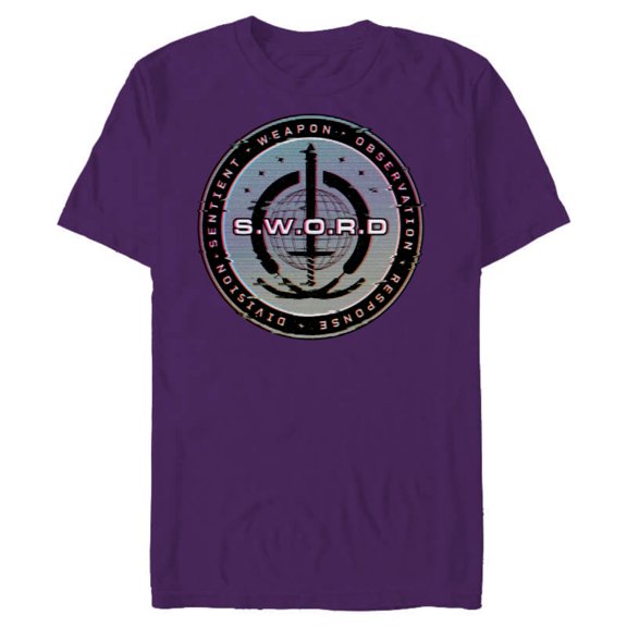 Marvel WandaVision S.W.O.R.D. Force Field - Short Sleeve Blended T-Shirt for Adults – Customized-Purple