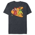 thumbnail image 1 of Marvel WandaVision Scarlet Witch & Vision Retro 50s Standard - Short Sleeve Blended T-Shirt for Adults - Customized-Navy Heather, 1 of 5