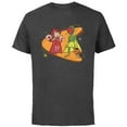 thumbnail image 1 of Marvel WandaVision Scarlet Witch & Vision Retro 50s Standard - Short Sleeve Cotton T-Shirt for Adults - Customized-Charcoal, 1 of 5