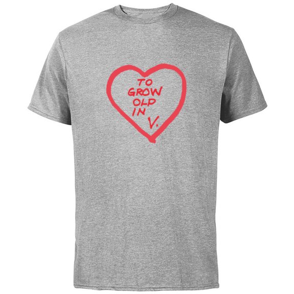 Marvel WandaVision To Grow Old In Vision Heart - Short Sleeve Cotton T-Shirt for Adults - Customized-Athletic Heather