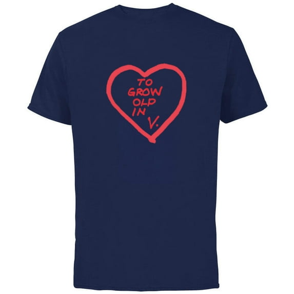 Marvel WandaVision To Grow Old In Vision Heart - Short Sleeve Cotton T-Shirt for Adults - Customized-Navy