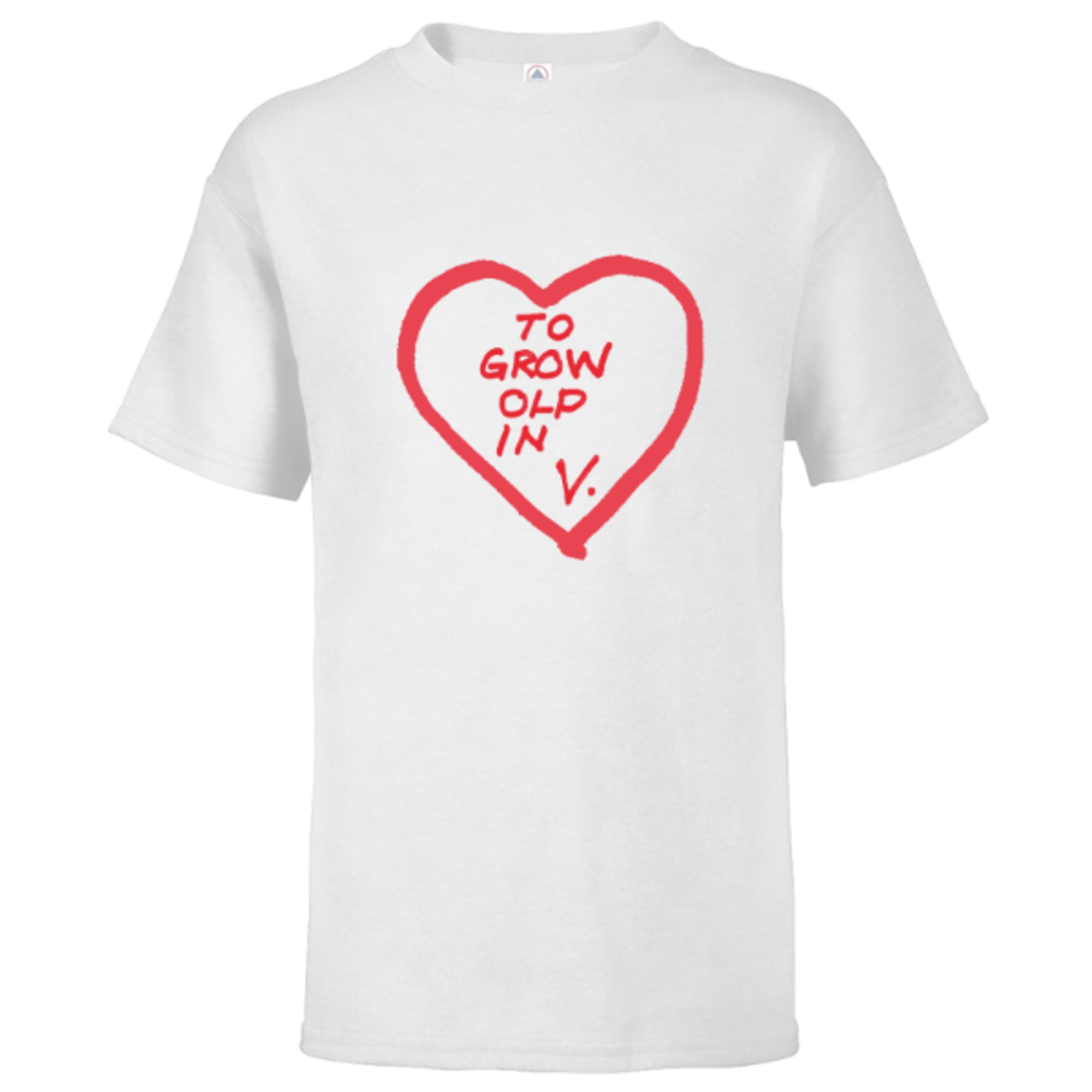 WandaVision Grow Sleeve Short - Marvel Heart T-Shirt - Customized-Athletic Kids To In Heather Old for Vision