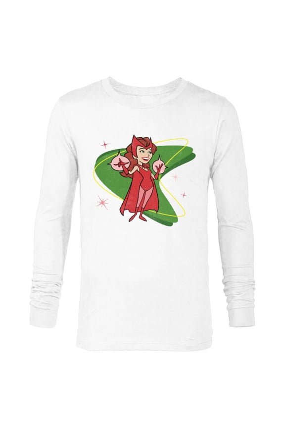 WandaVision Wanda Scarlett Witch 50s Retro - Long Sleeve T-Shirt for Men - Customized-White