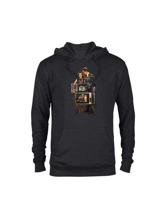 WandaVision Wanda & Vision Behind the TV Screens - Pullover Hoodie for Adults - Customized-Black