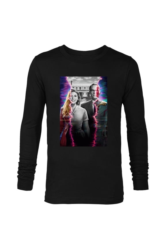 WandaVision Wanda & Vision Poster Standard - Long Sleeve T-Shirt for Men - Customized-Black