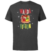 Marvel WandaVision Wanda & Vision Retro TV Artwork - Short Sleeve Cotton T-Shirt for Adults - Customized-Charcoal