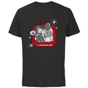 Marvel WandaVision Wanda & Vision Retro TV - Short Sleeve Cotton T-Shirt for Adults - Customized-Black