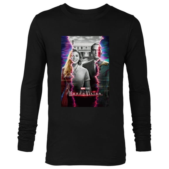 Marvel WandaVision Wanda & Vision Series Poster Standard - Long Sleeve T-Shirt for Men - Customized-Black