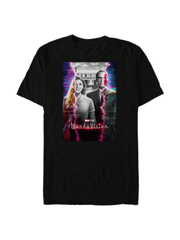 WandaVision Wanda & Vision Series Poster Standard - Short Sleeve Blended T-Shirt for Adults - Customized-Black