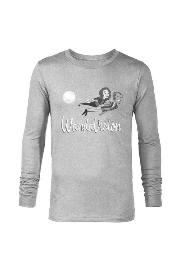 WandaVision Wanda and Vision 60s Moonlight Flight - Long Sleeve T-Shirt for Men – Customized-Athletic Heather
