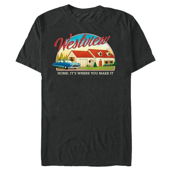 Marvel WandaVision Westview Retro Standard - Short Sleeve Blended T-Shirt for Adults - Customized-Dark Heather