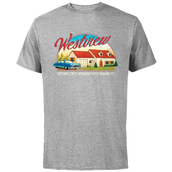 Marvel WandaVision Westview Retro Standard - Short Sleeve Cotton T-Shirt for Adults - Customized-Athletic Heather