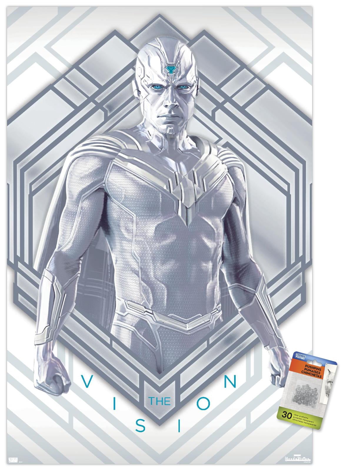 Marvel WandaVision - White Vision Wall Poster with Pushpins, 22.375" x 34"
