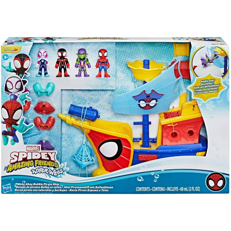 Marvel Water-Webs Web Ahoy Bubble Pirate Ship Playset (Ghost