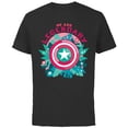 thumbnail image 1 of Marvel We Are Groot Captain America We Are Legendary - Short Sleeve Cotton T-Shirt for Adults - Customized-Black, 1 of 5