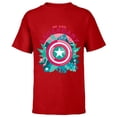 thumbnail image 1 of Marvel We Are Groot Captain America We Are Legendary - Short Sleeve T-Shirt for Kids - Customized-Red, 1 of 5