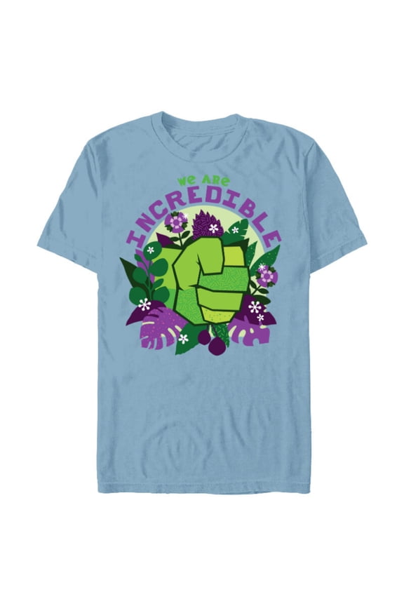We Are Groot Hulk We Are Incredible - Short Sleeve Blended T-Shirt for Adults - Customized-Ocean Blue