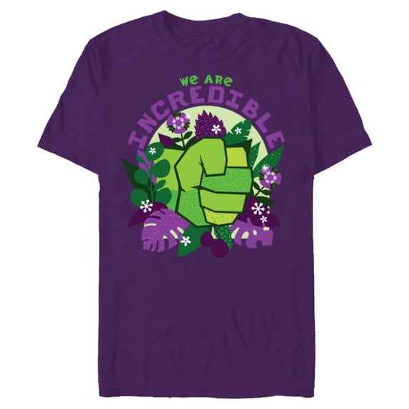 Marvel We Are Groot Hulk We Are Incredible - Short Sleeve Blended T-Shirt for Adults - Customized-Purple