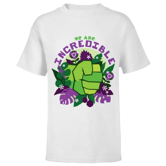 Marvel We Are Groot Hulk We Are Incredible - Short Sleeve T-Shirt for Kids - Customized-White