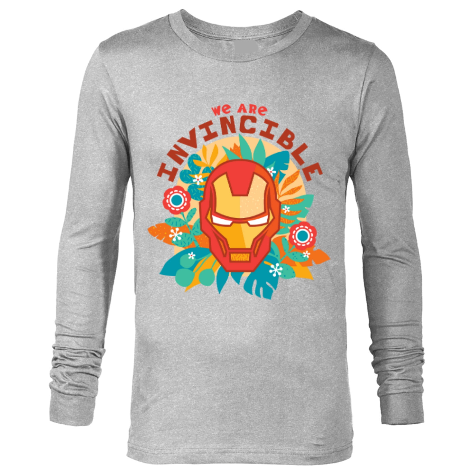 Marvel We Are Groot Iron Man We Are Invincible - Long Sleeve T-Shirt for Men - Customized-Athletic Heather