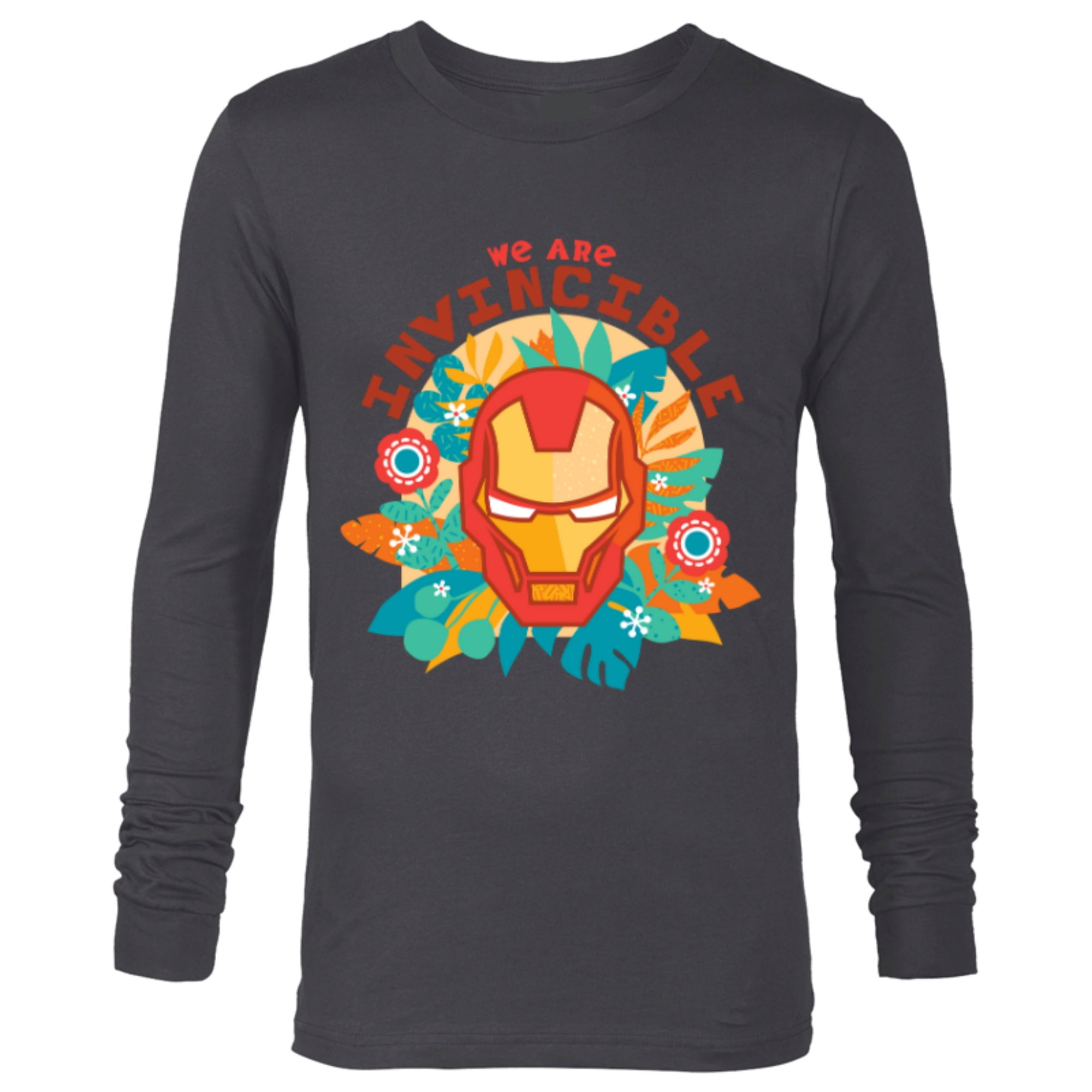 Marvel We Are Groot Iron Man We Are Invincible - Long Sleeve T-Shirt for Men - Customized-Charcoal Heather