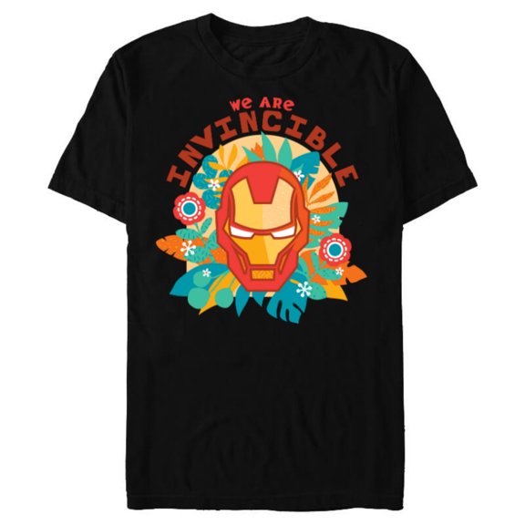 Marvel We Are Groot Iron Man We Are Invincible - Short Sleeve Blended T-Shirt for Adults - Customized-Black