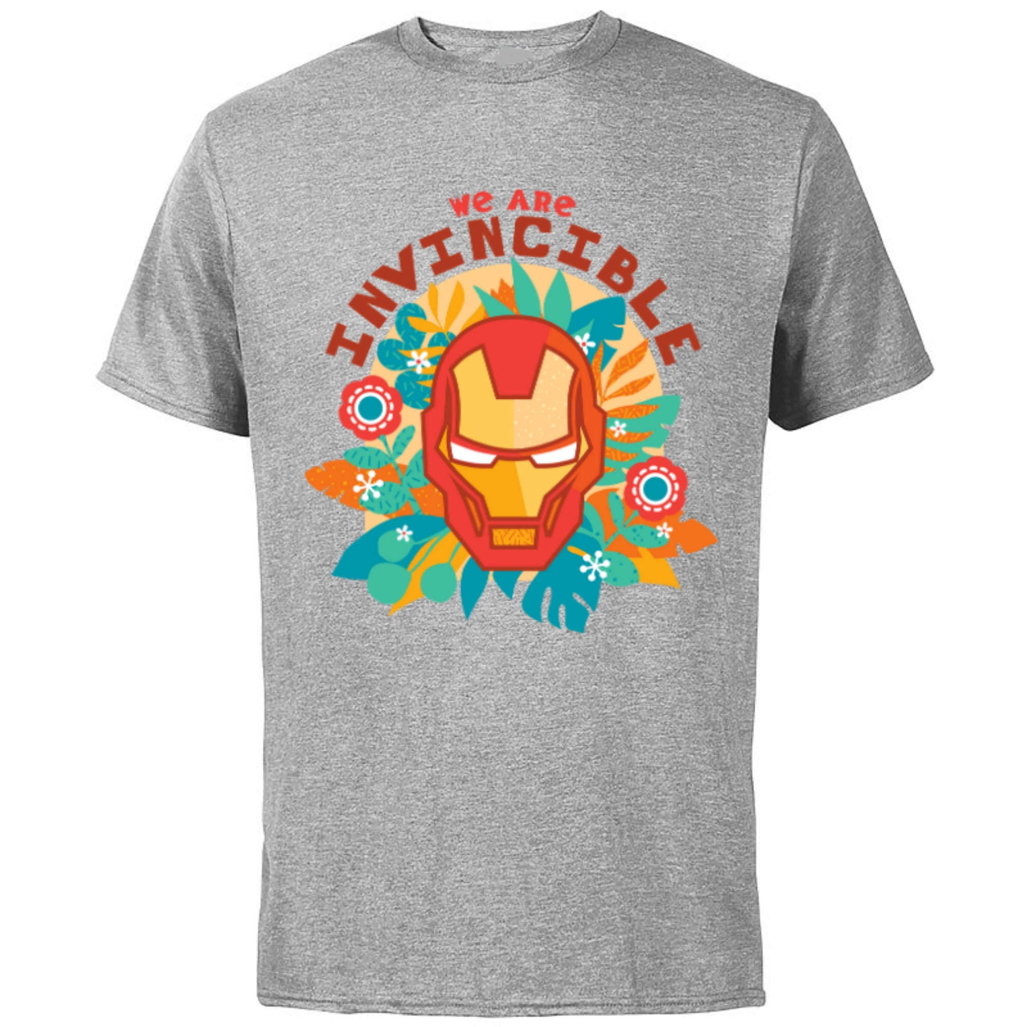 Marvel We Are Groot Iron Man We Are Invincible - Short Sleeve Cotton T-Shirt for Adults - Customized-Athletic Heather