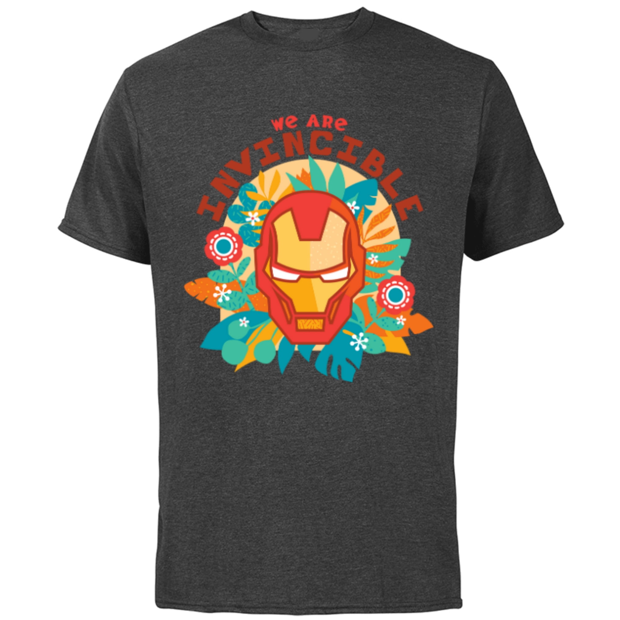 Marvel We Are Groot Iron Man We Are Invincible - Short Sleeve Cotton T-Shirt for Adults - Customized-Charcoal