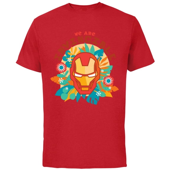 Marvel We Are Groot Iron Man We Are Invincible - Short Sleeve Cotton T-Shirt for Adults - Customized-Red
