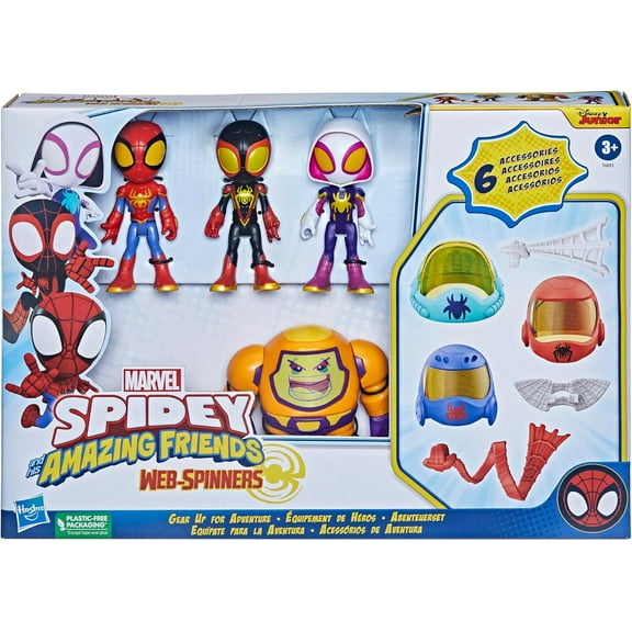 Marvel Web-Spinners Gear Up For Adventure Action Figure 10-Pack (Spidey, Miles Spin Morales, Ghost-Spider & Zola)